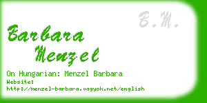 barbara menzel business card